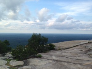 Stone-mountain, sky-view, mountaintop