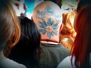 tattoo, head, crowd